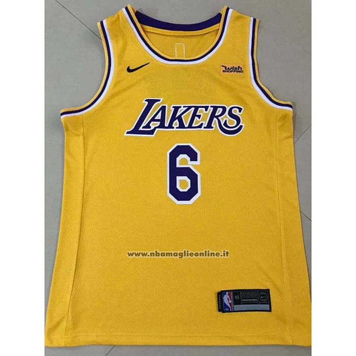 Maglia Los Angeles Lakers LeBron James #6 Icon 2021-22 Giallo